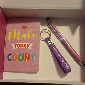 Notebook, Pen & Keychain Set